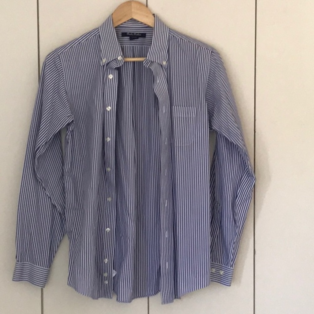 Brooks Bros Boys Striped Dress Shirt Sz 18